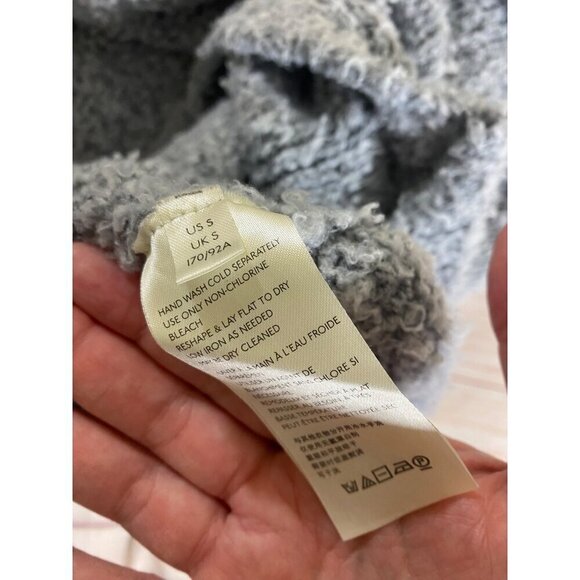 Free People Women's Heather Grey Mock Neck Knit Sweater - Small - Picture 13 of 14